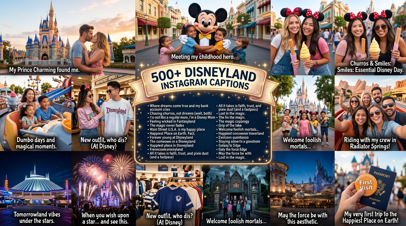 500+ Disneyland Instagram Captions