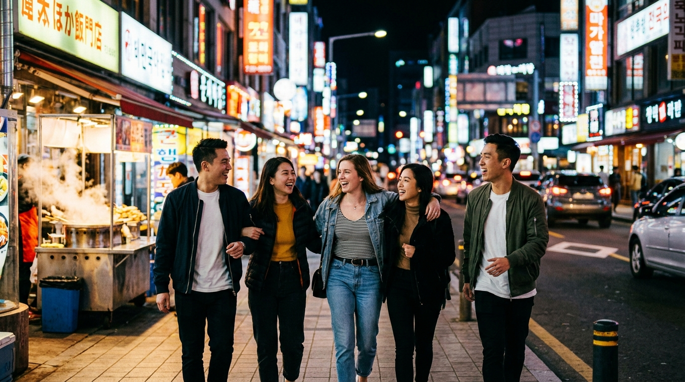 night outing caption